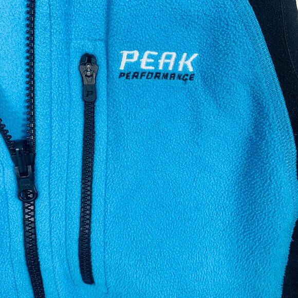 PEAK PERFORMANCE R&D Mid Waistcoat Woman's LARGE Full Zip Stretchy blue and blac - Picture 9 of 15